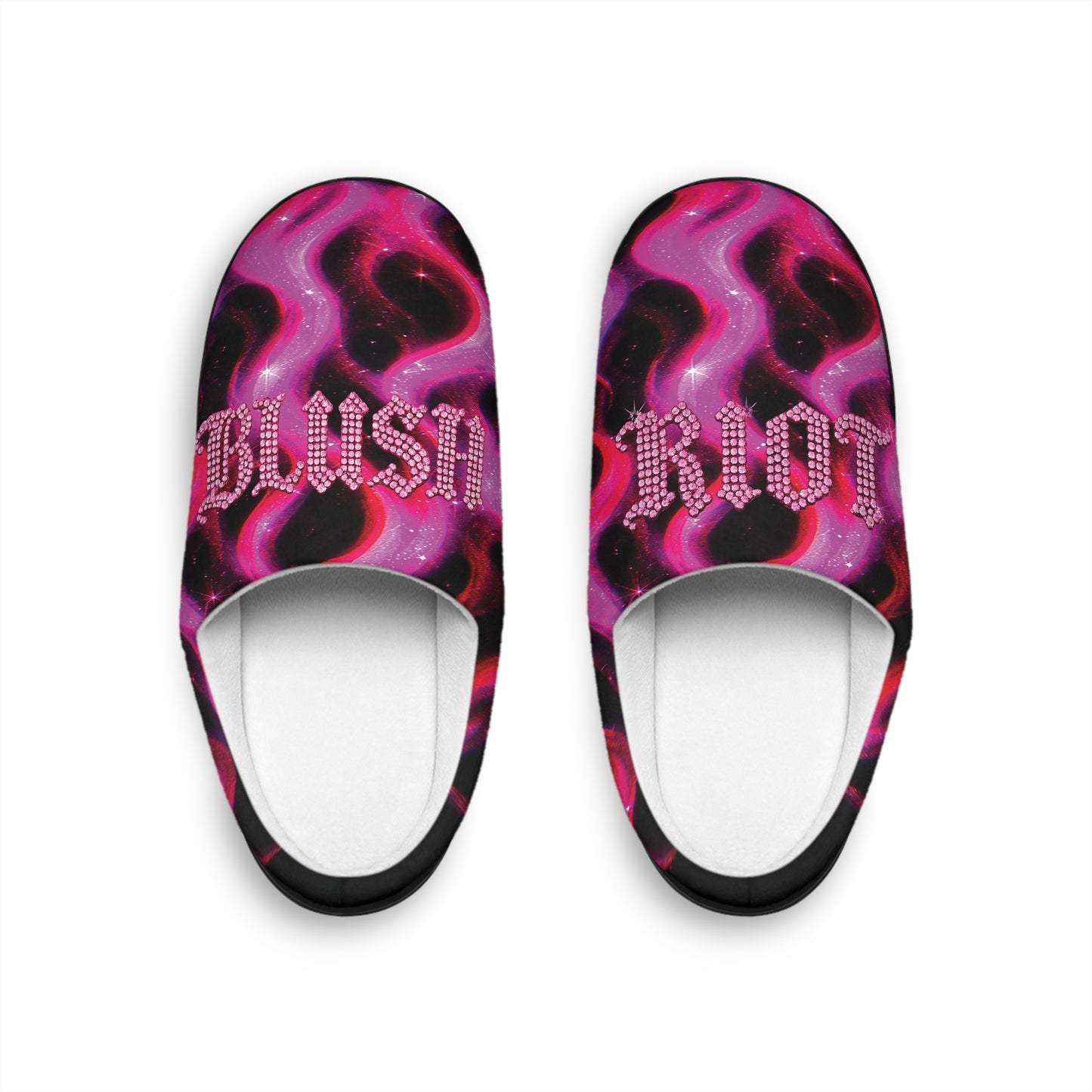 BLUSHRIOT Rhinestone Lounge Slippers
