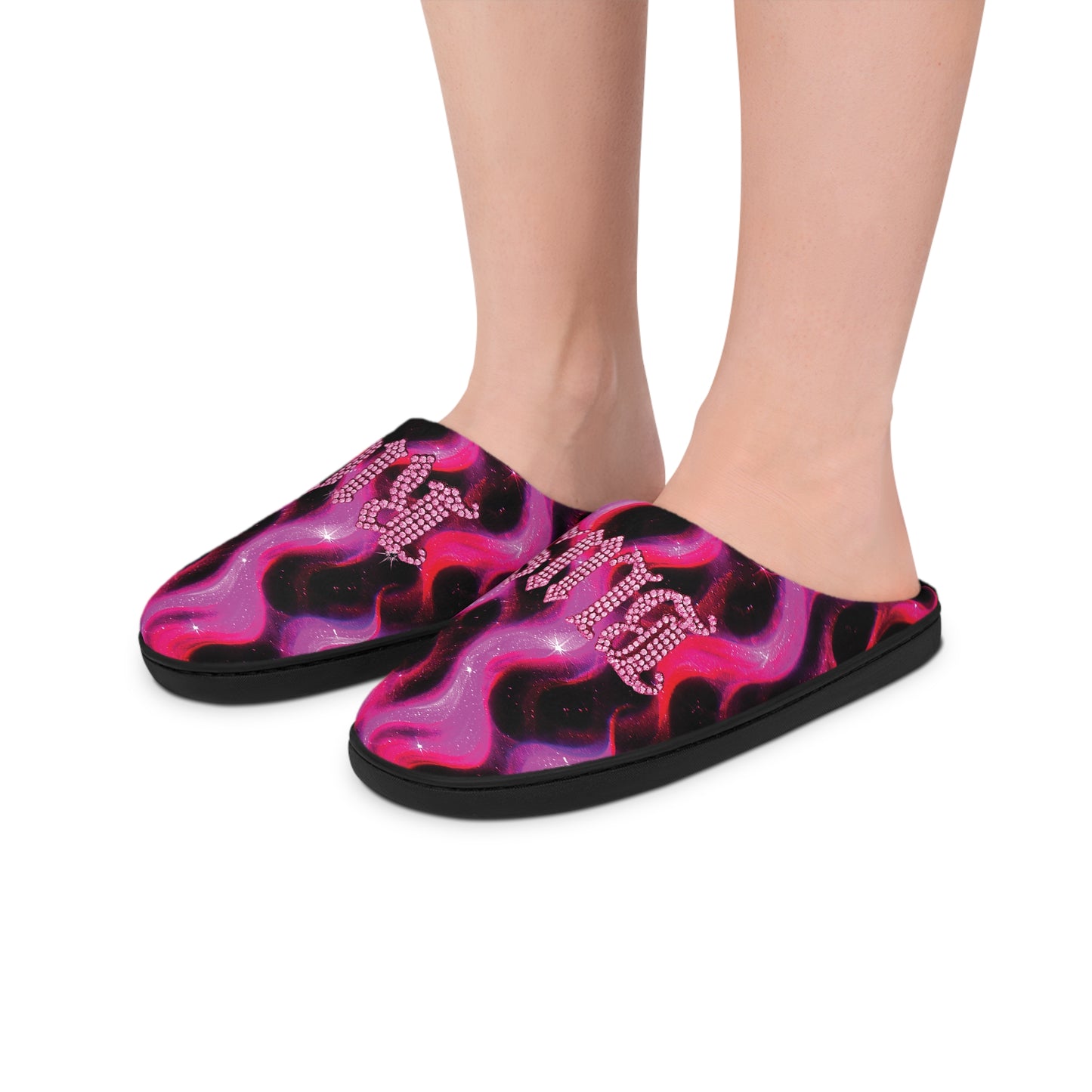 BLUSHRIOT Rhinestone Lounge Slippers