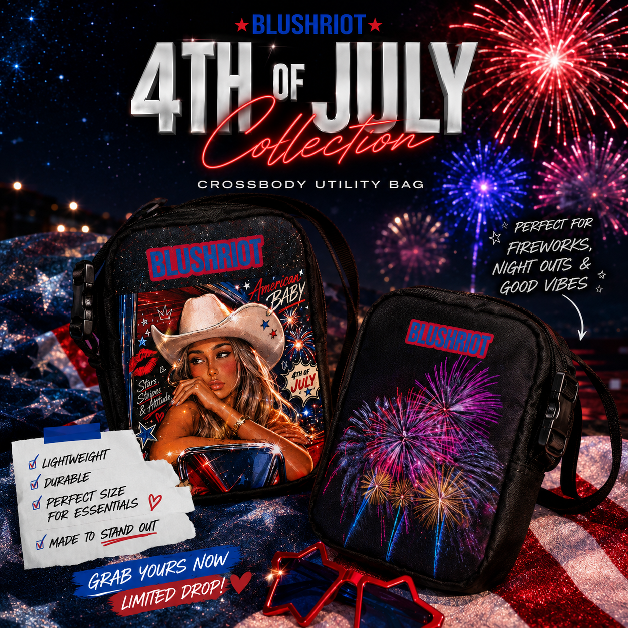 American Baby Crossbody Utility Bag